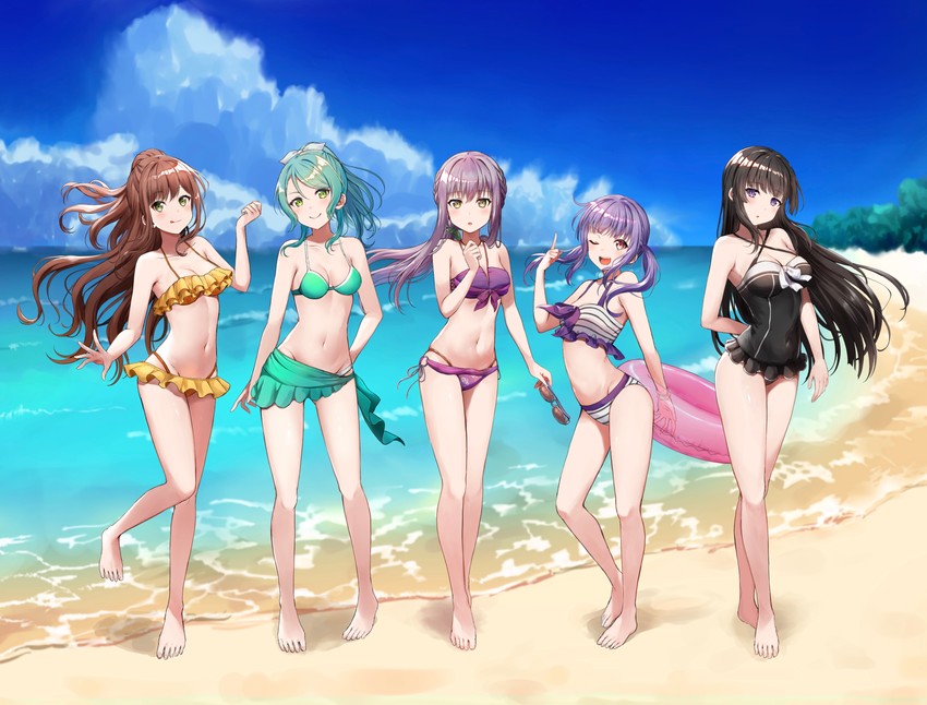hikawa sayo, imai lisa, minato yukina, shirokane rinko, and udagawa ako (bang dream!) drawn by mia_(fai1510)