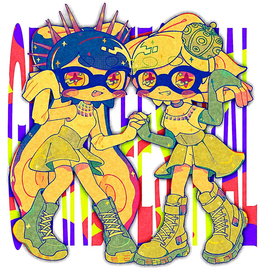 callie and marie (splatoon and 1 more) drawn by f0rd_5_px