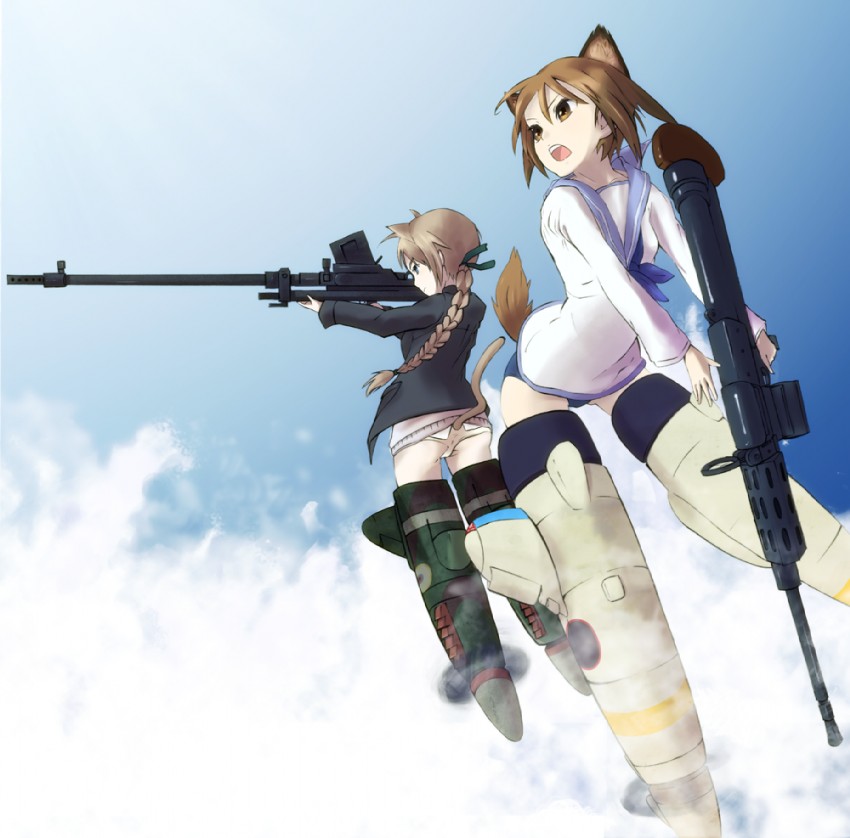 miyafuji yoshika and lynette bishop (world witches series and 1 more) drawn by fuzuki_fuuro