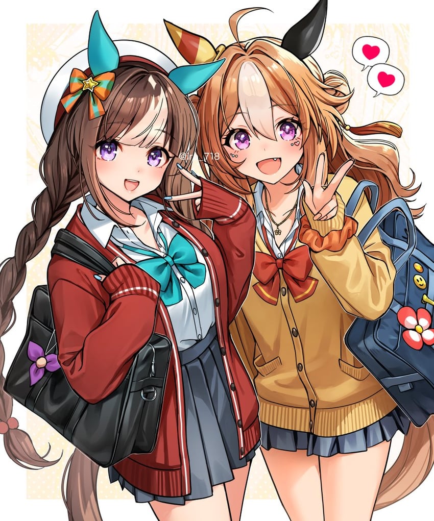 hokko tarumae and copano rickey (umamusume) drawn by iro_178