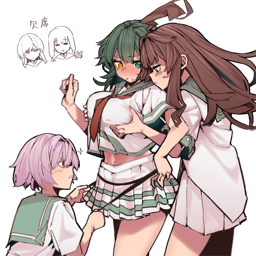 kitakami, ooi, kiso, kuma, and tama (kantai collection) drawn by shiawase_hougan