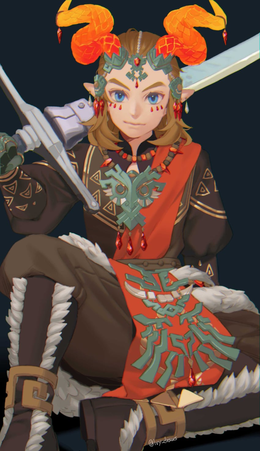 link (the legend of zelda and 1 more) drawn by ivy_(sena0119)