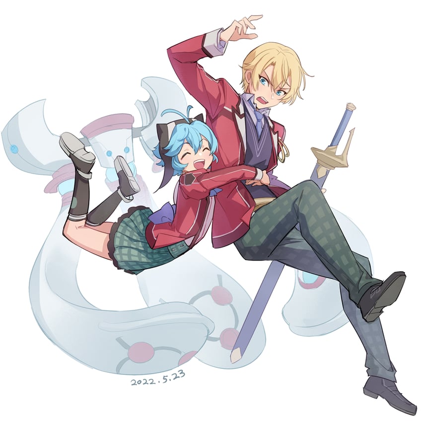 millium orion, jusis albarea, and airgetlam (eiyuu densetsu and 2 more) drawn by feng_you