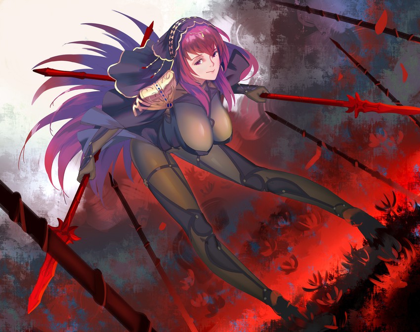 scathach (fate and 1 more) drawn by tea_sly