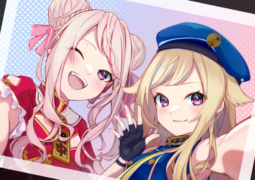tanaka hime and suzuki hina (himehina channel) drawn by yu-ki_(user_dttw2327)