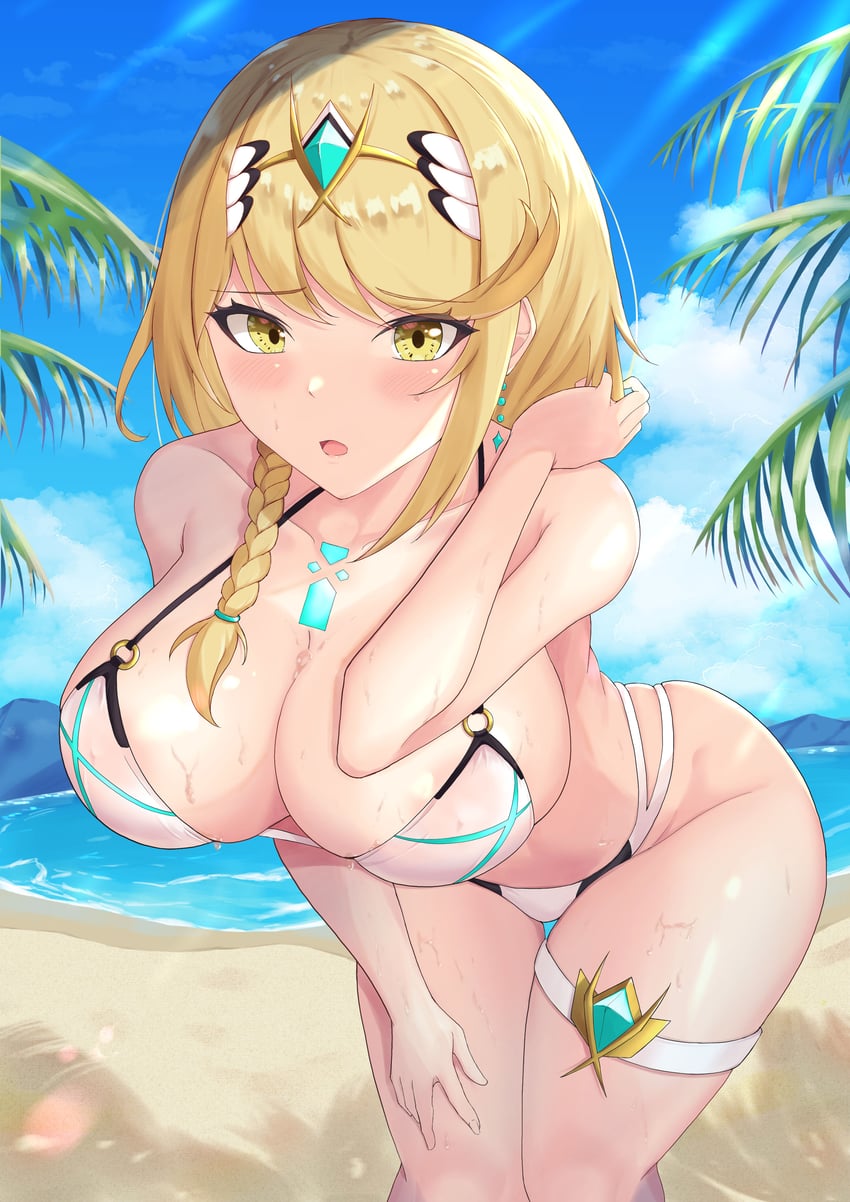 mythra (xenoblade chronicles and 1 more) drawn by shiratamaaji