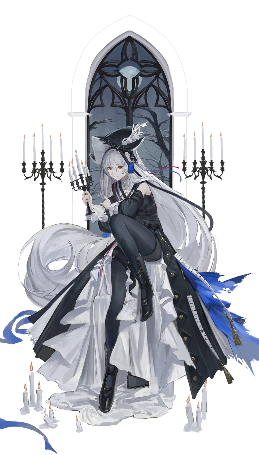 specter and specter the unchained (arknights) drawn by maakun_(maakun40)