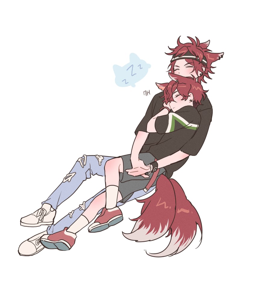 amagi rinne and amagi hiiro (ensemble stars!) drawn by znjxlz
