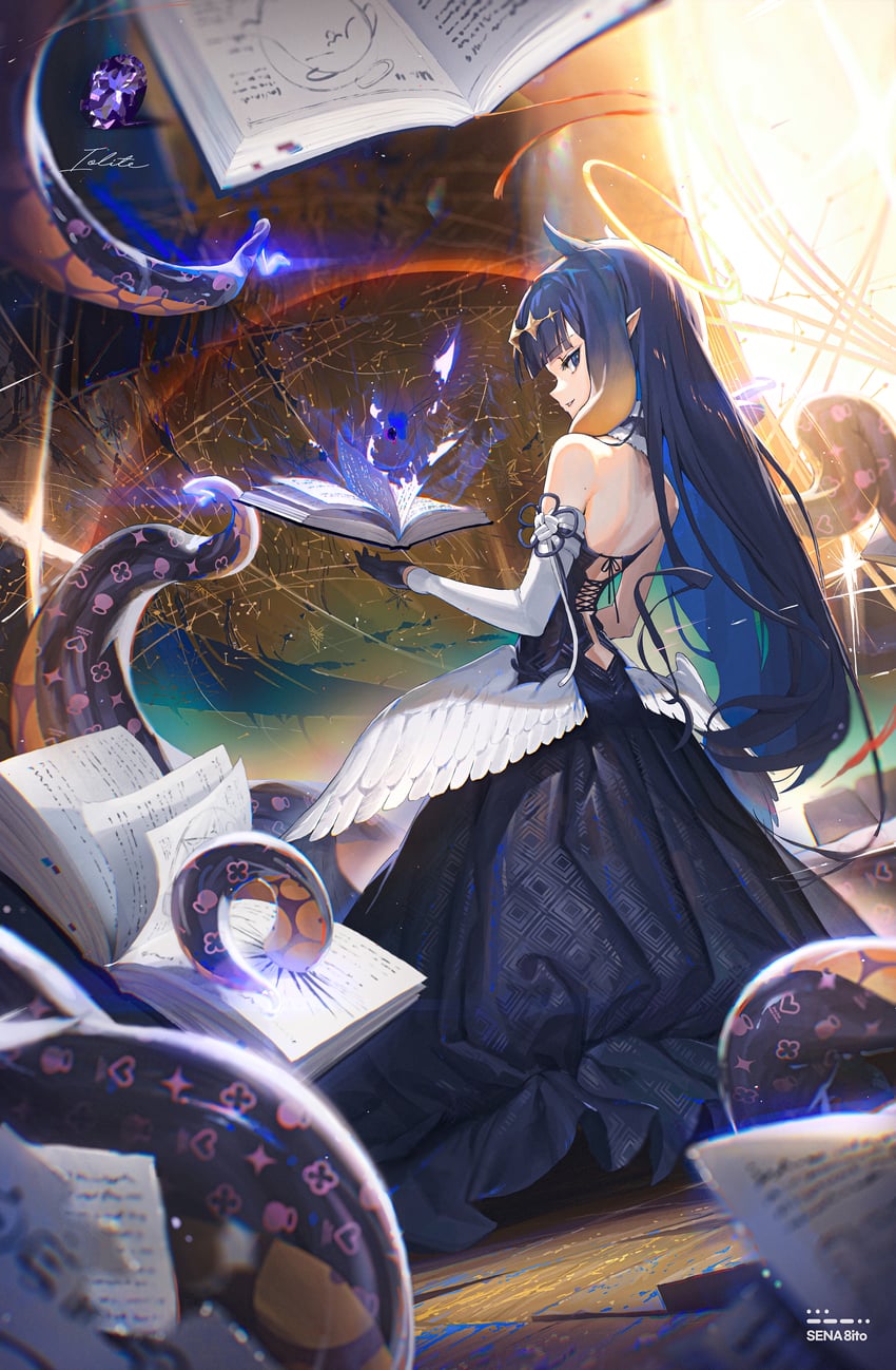 ninomae ina'nis (hololive and 1 more) drawn by sena_8ito