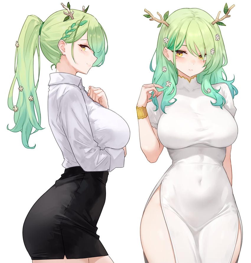 ceres fauna (hololive and 1 more) drawn by bluefield