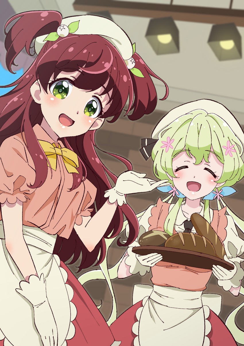 futaba aria and harukaze wakaba (aikatsu! and 3 more) drawn by kaoryu-kun