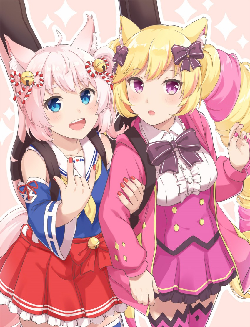 howan and mashima himeko (show by rock!!) drawn by machikado