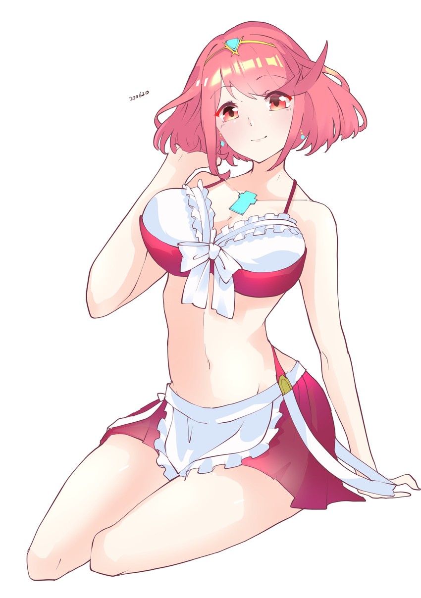 pyra (xenoblade chronicles and 1 more) drawn by risumi_(taka-fallcherryblossom)