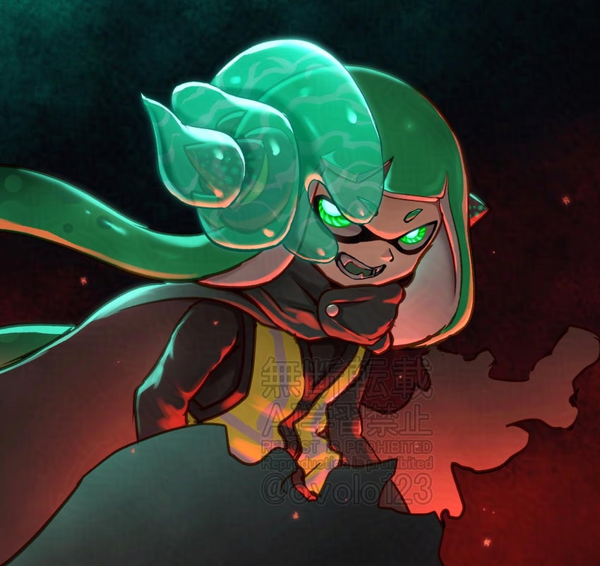 agent 3 (splatoon and 2 more) drawn by ovolo123