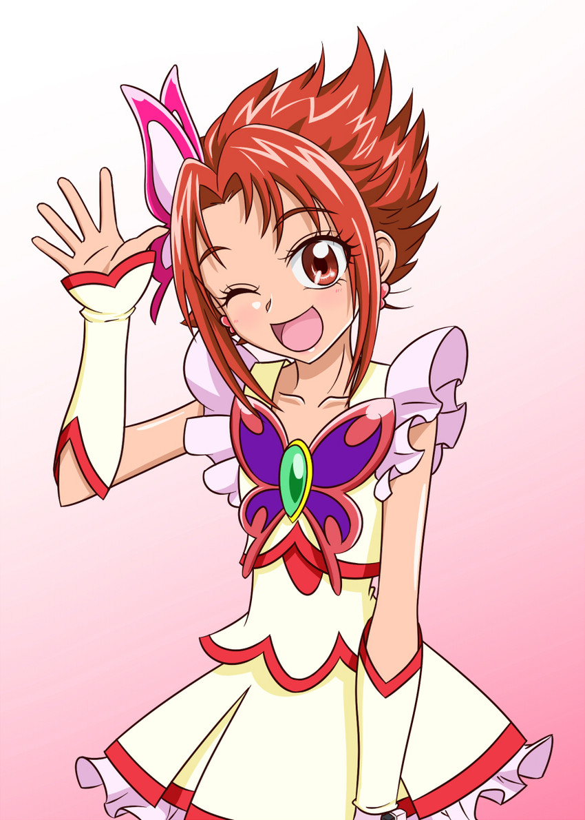 natsuki rin and cure rouge (precure and 1 more) drawn by evalet