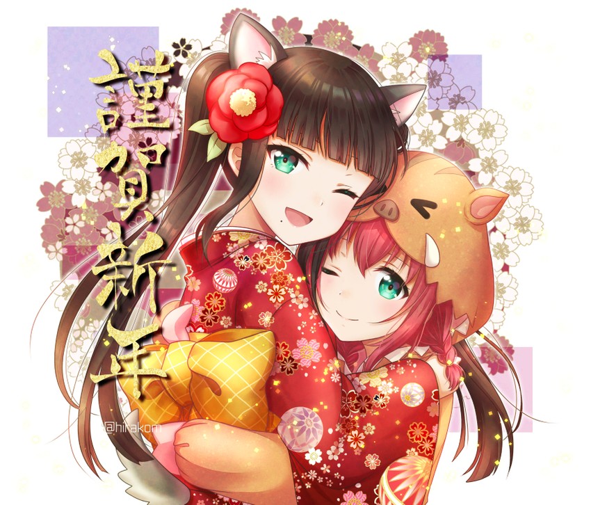 kurosawa dia and kurosawa ruby (love live! and 1 more) drawn by hirako