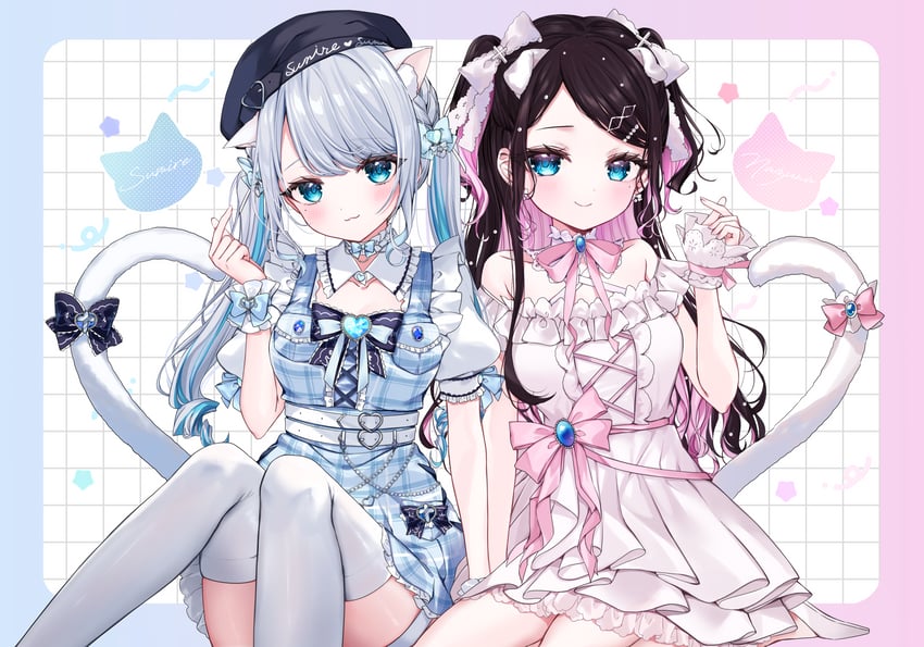 kaga sumire and kaga nazuna (vspo! and 1 more) drawn by ineka_ka
