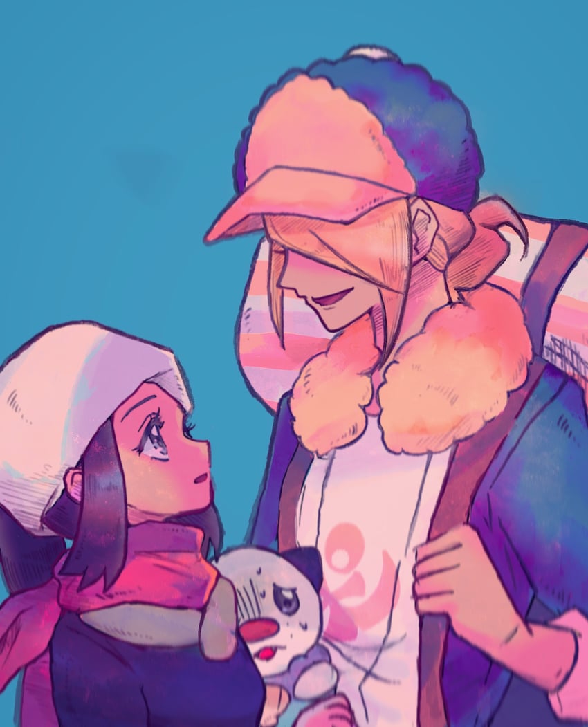 akari, oshawott, and volo (pokemon and 1 more) drawn by jjddnnd663