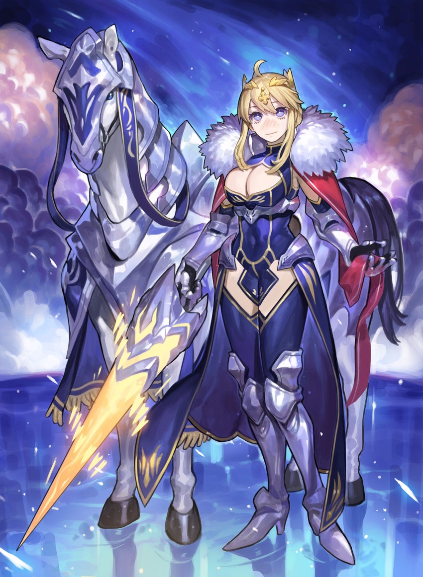 artoria pendragon and dun stallion (fate and 1 more) drawn by sohn_woohyoung