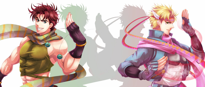 joseph joestar and caesar anthonio zeppeli (jojo no kimyou na bouken and 1 more) drawn by shimotsuki_noboru