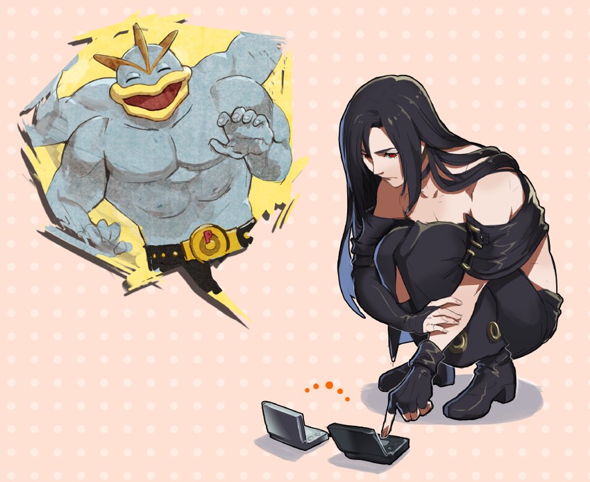 machamp and testament (pokemon and 1 more) drawn by udakyo