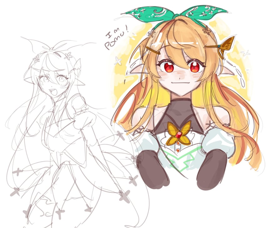 pomu rainpuff (nijisanji and 1 more) drawn by 0rcazone