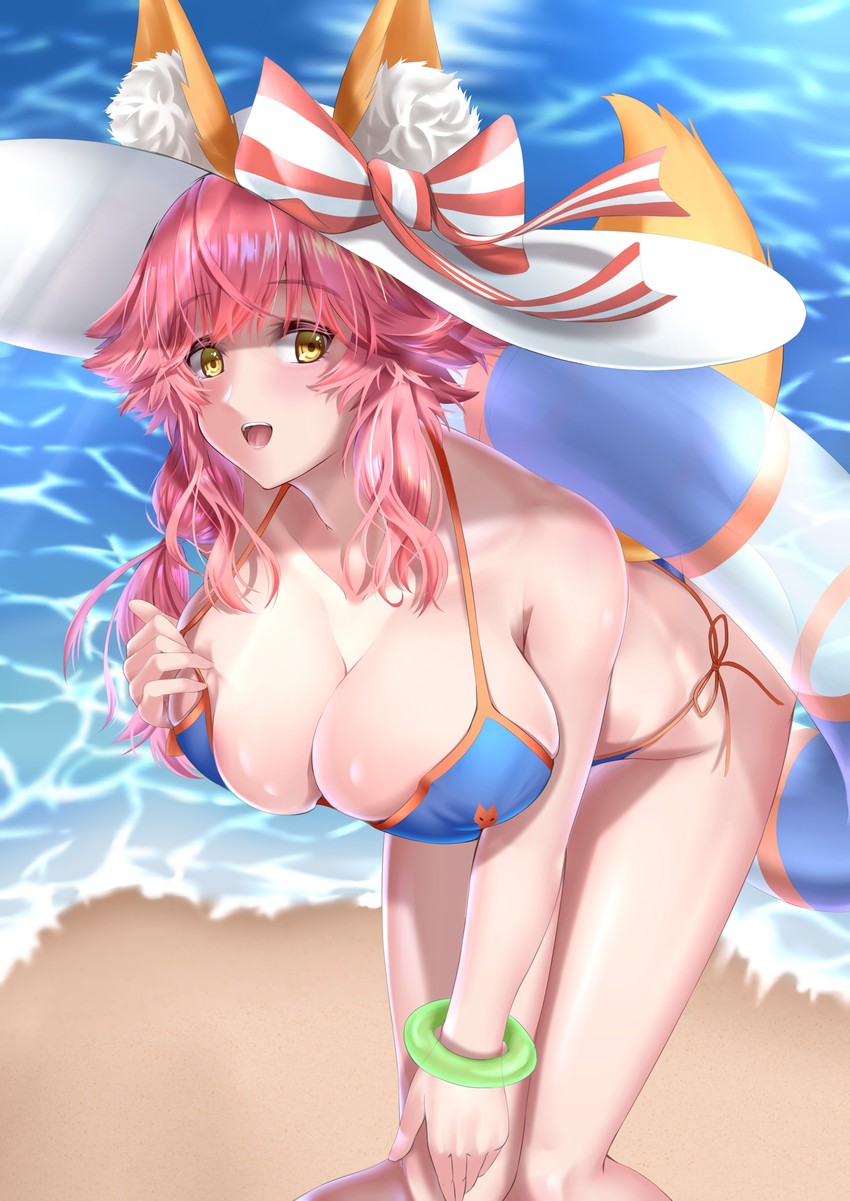 tamamo and tamamo no mae (fate and 1 more) drawn by kamehito