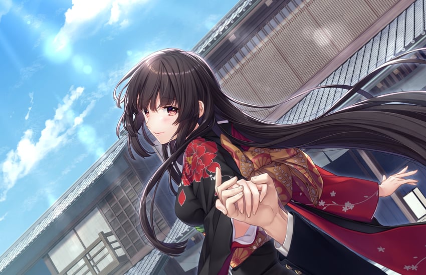 yasaka kurou and shiki kyoko (nie no hakoniwa) drawn by kaguyuzu
