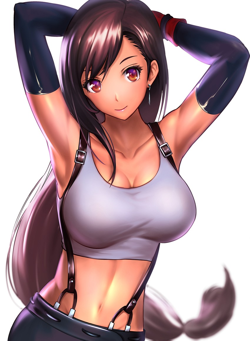 tifa lockhart (final fantasy and 1 more) drawn by ura_dora
