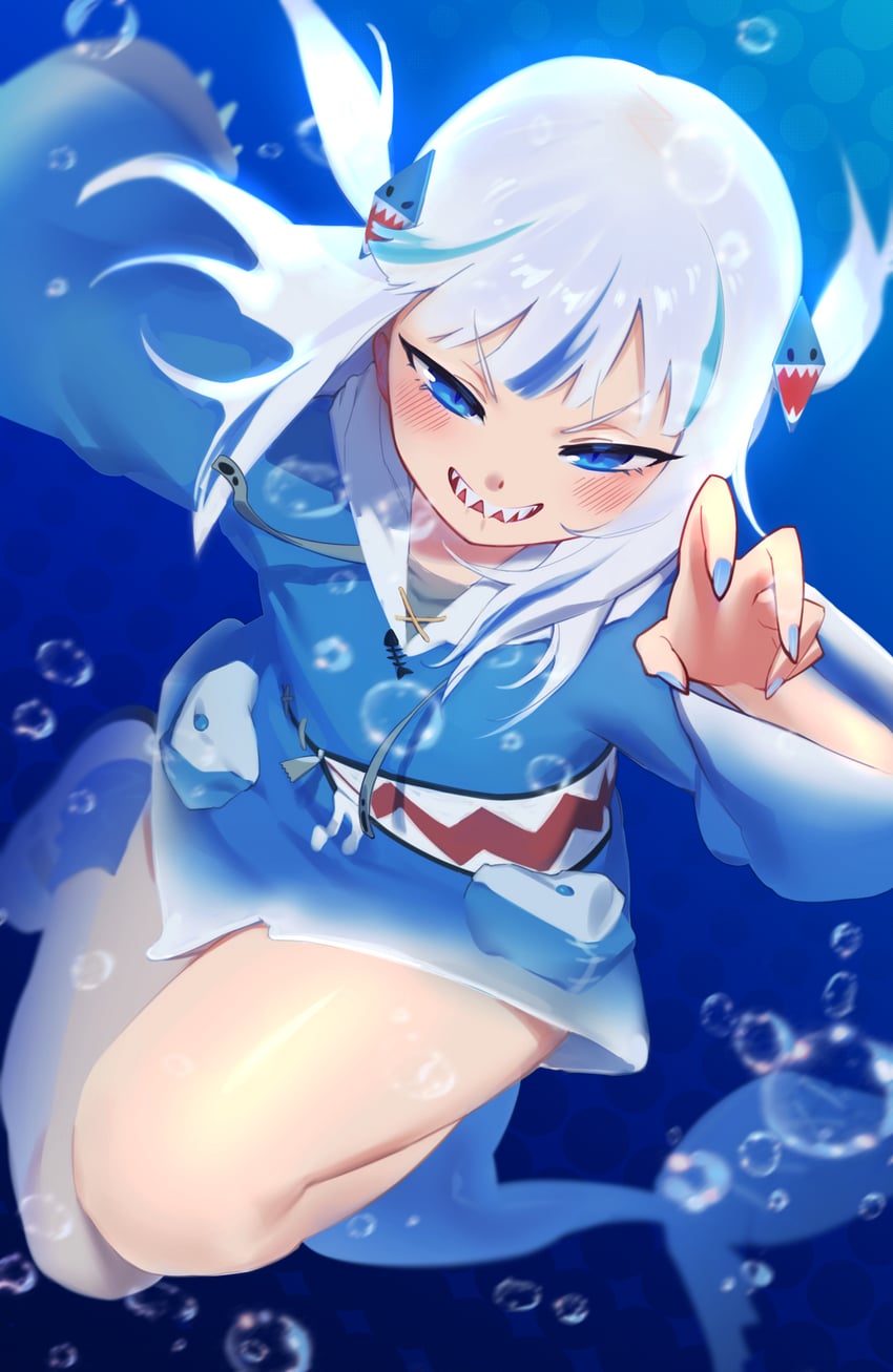 gawr gura (hololive and 1 more) drawn by nyancul