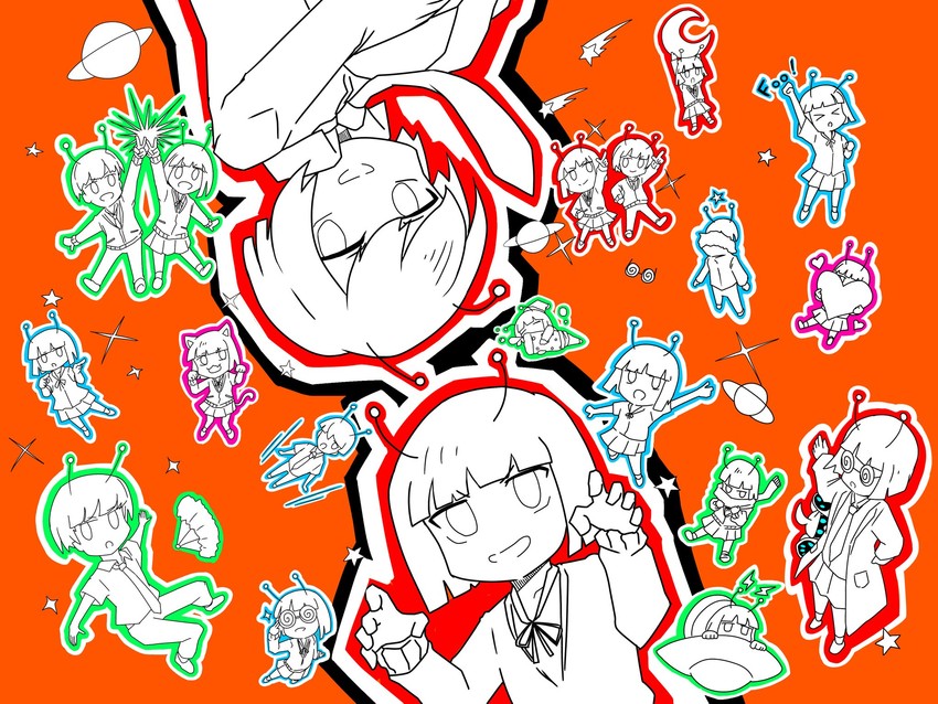 andromedako, andromedao, and voidoll (#compass and 15 more) drawn by yu_ukamu