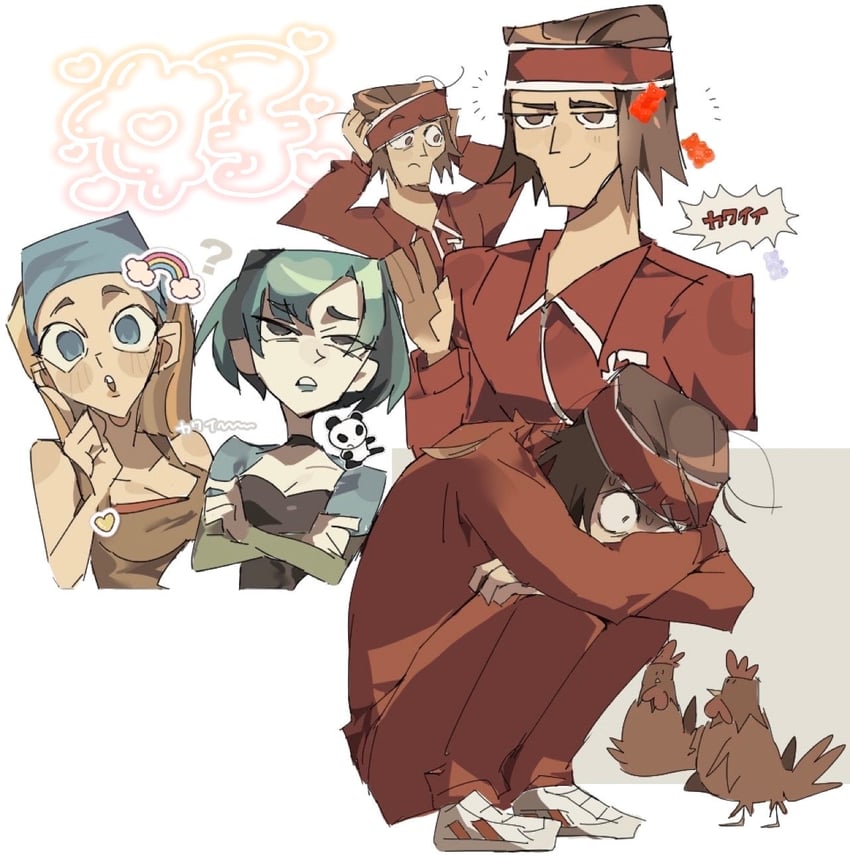 gwen, lindsay, and tyler (total drama) drawn by dokusuji_(kw9onou58)