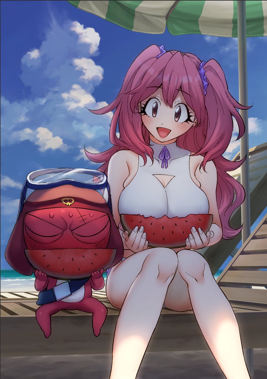 hinata natsumi and giroro (keroro gunsou) drawn by sasar1211