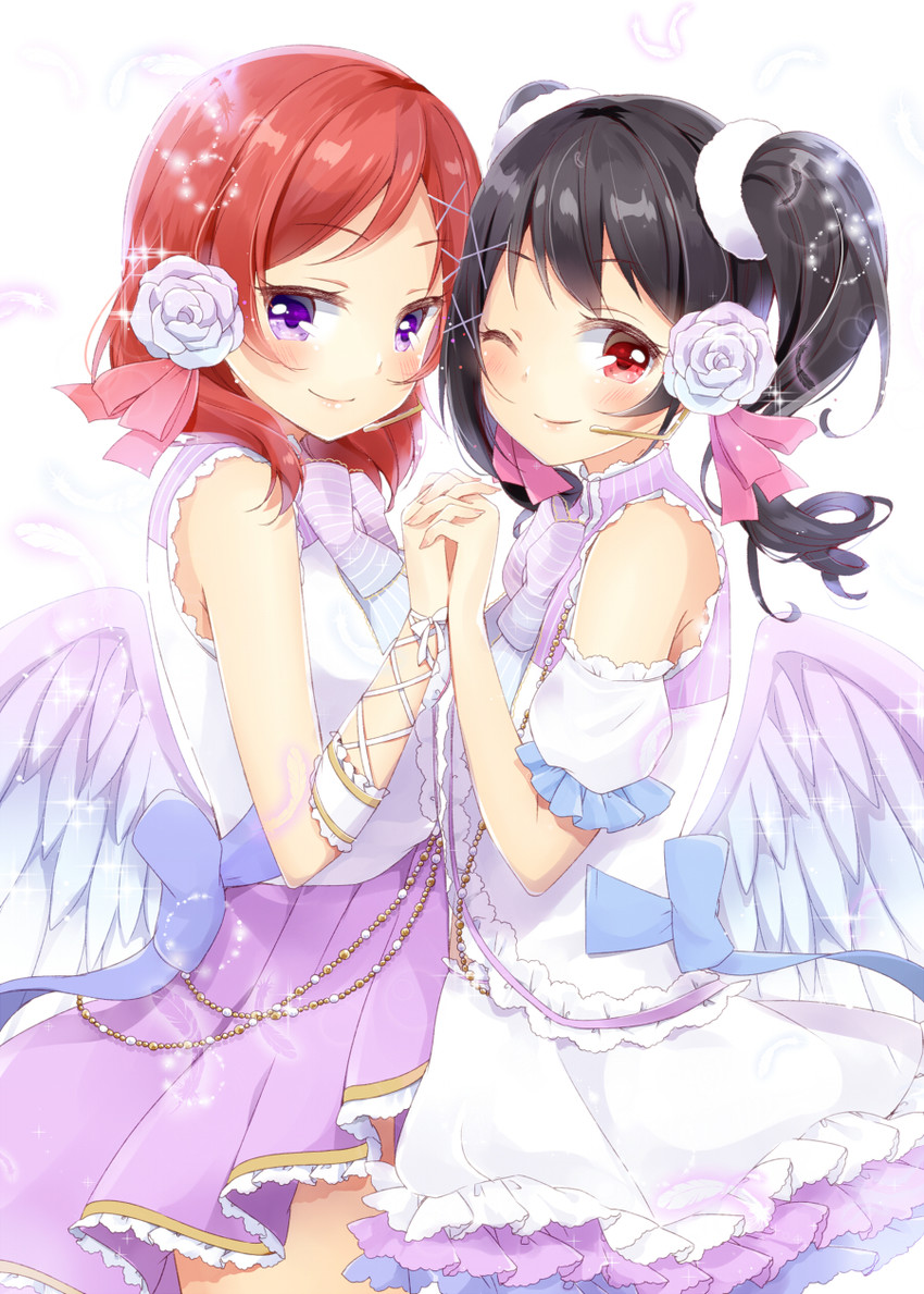nishikino maki and yazawa nico (love live! and 2 more) drawn by hazuki_natsu