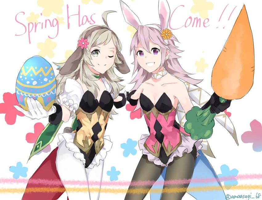 ophelia and soleil (fire emblem and 2 more) drawn by ama_asagi