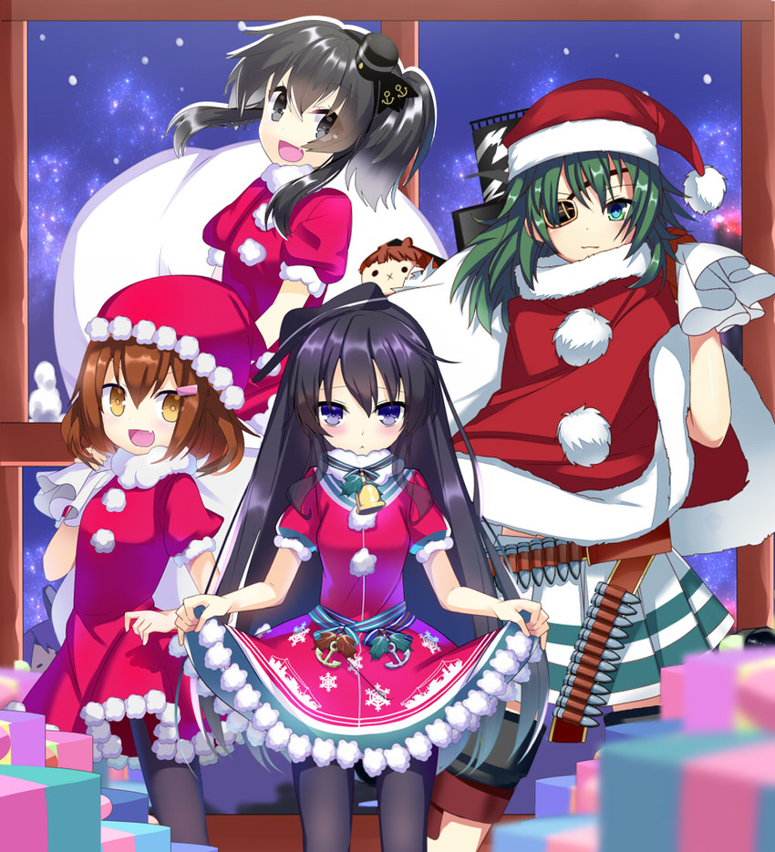 ikazuchi, akatsuki, kiso, and tokitsukaze (kantai collection) drawn by nyori