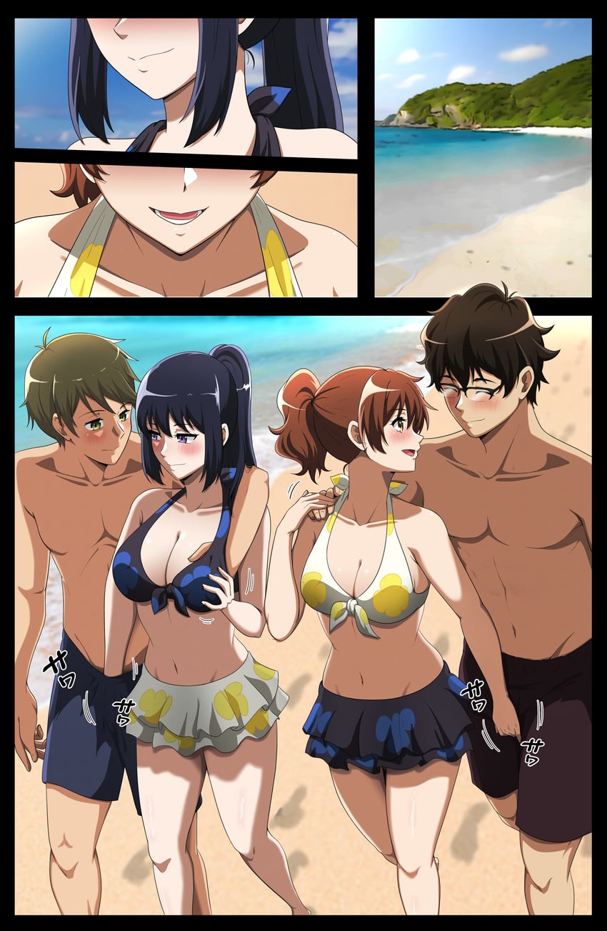 oumae kumiko, kousaka reina, tsukamoto shuuichi, and taki noboru (hibike! euphonium) drawn by inazuma_(57587842)