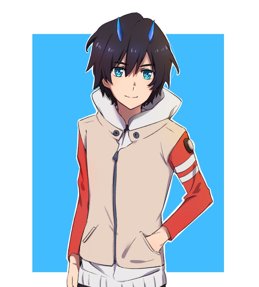 hiro and renton thurston (darling in the franxx and 1 more) drawn by k_016002