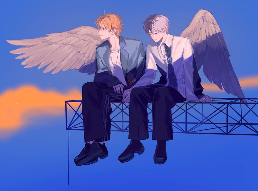 shinonome akito and aoyagi touya (project sekai) drawn by caoteng_00