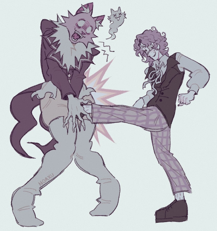 daan and pocketcat (fear & hunger and 1 more) drawn by nekomanxiy