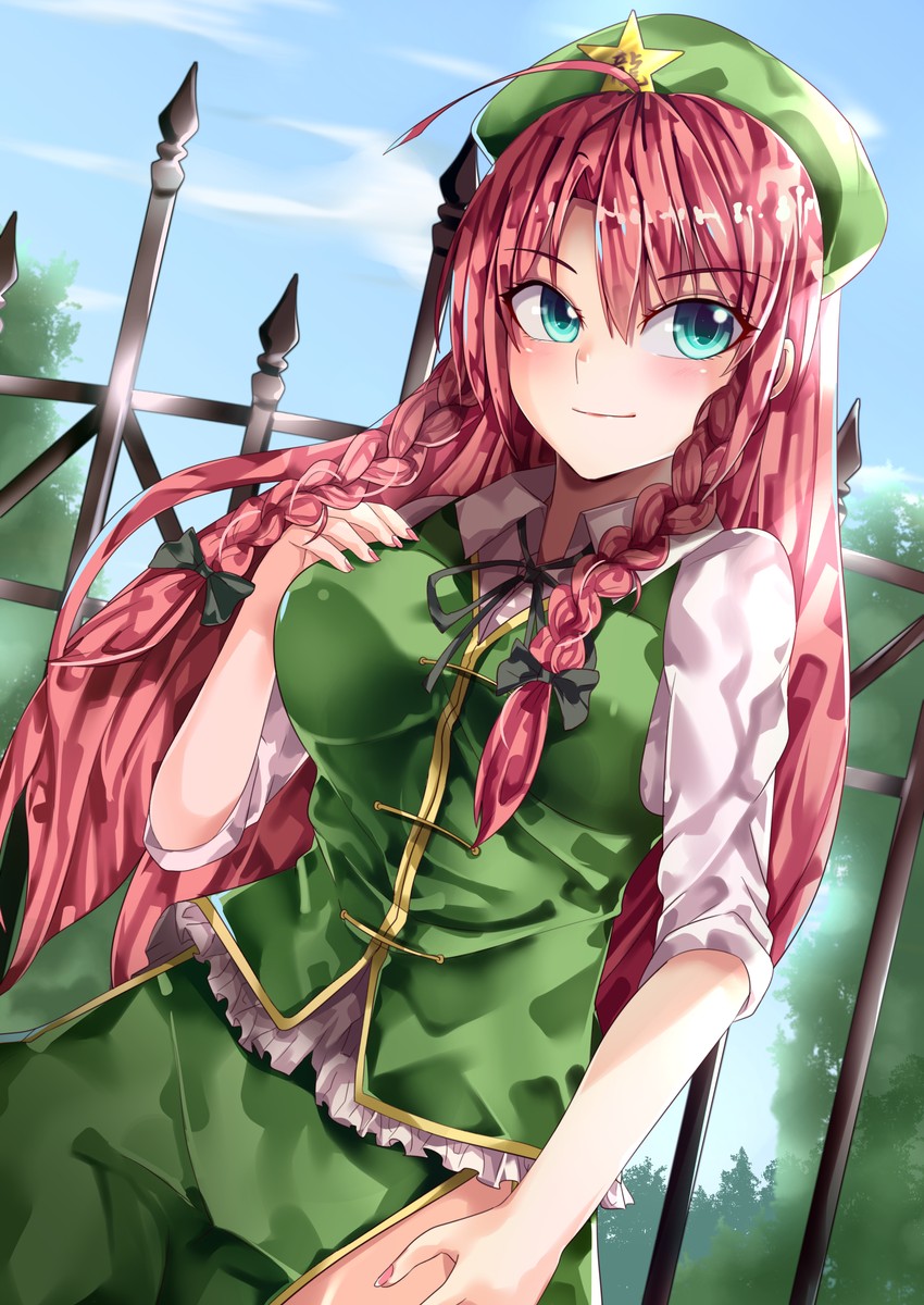 hong meiling (touhou) drawn by mahoro_(minase_mahoro)