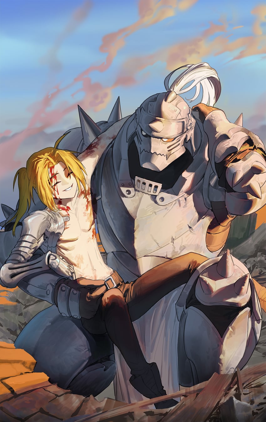 edward elric and alphonse elric (fullmetal alchemist) drawn by ghdwid