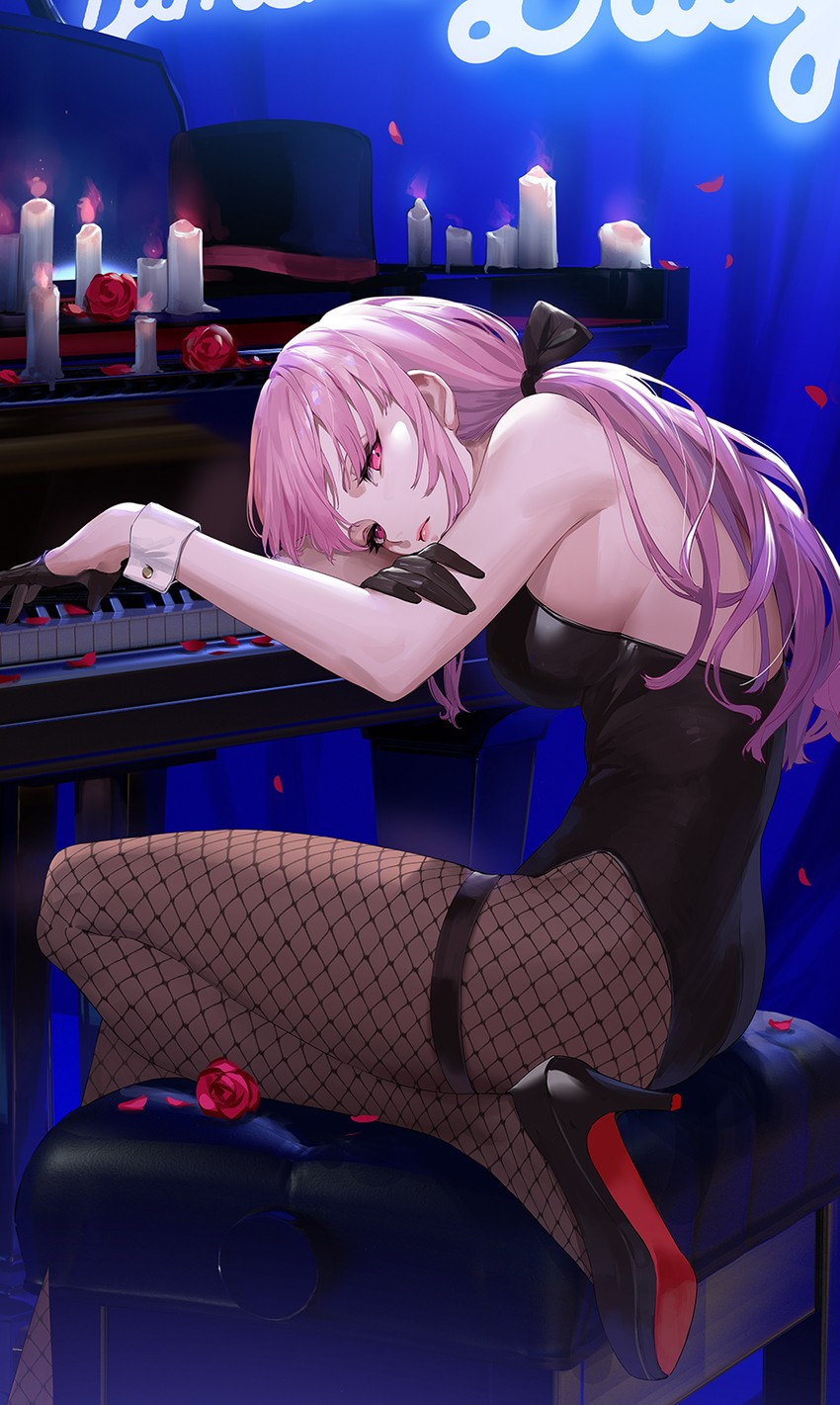 mori calliope (hololive and 2 more) drawn by ekao