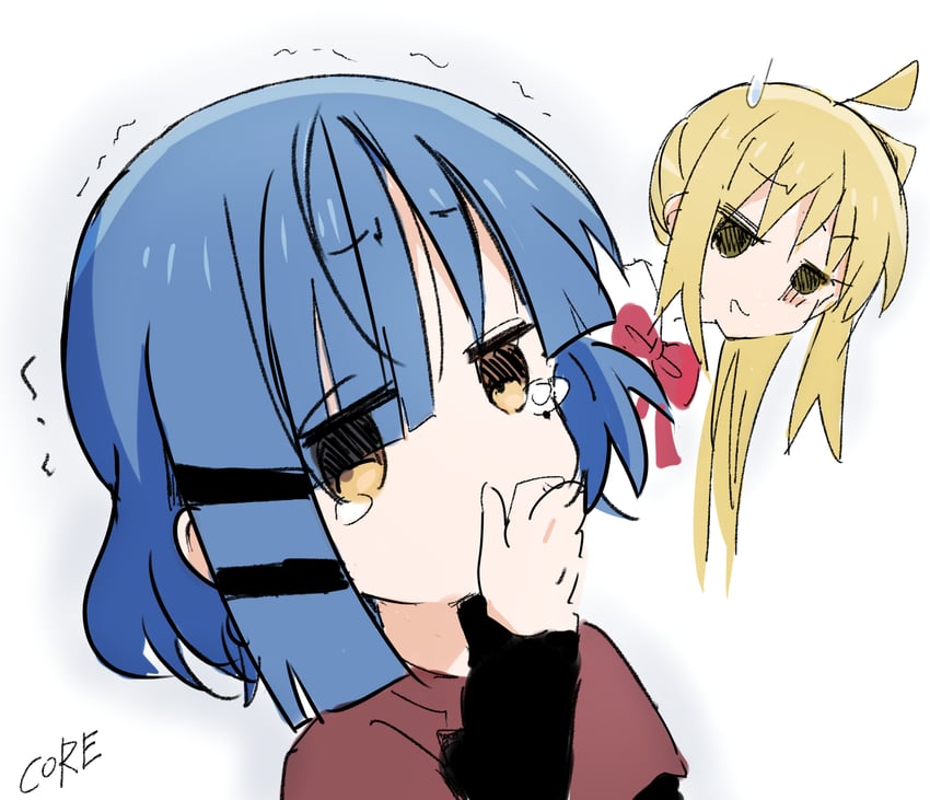 ijichi nijika and yamada ryo (bocchi the rock!) drawn by core_(mayomayo)