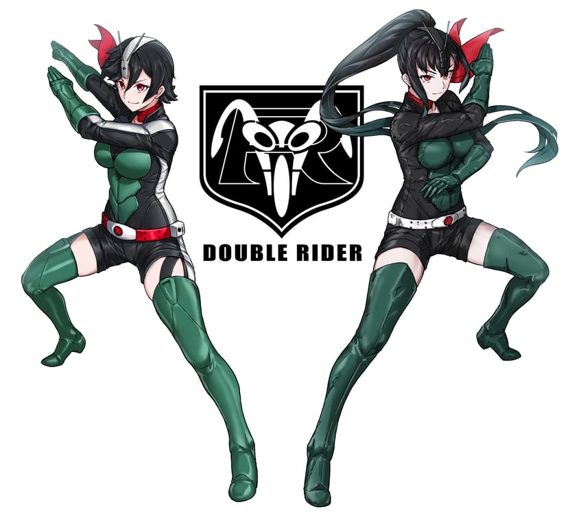 kamen rider 1 and kamen rider 2 (kamen rider) drawn by eidenjyou1997