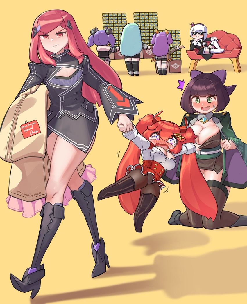 may of doom, night angel, banshee, daika, audrey dreamweaver, and 2 more (last origin) drawn by hoyo