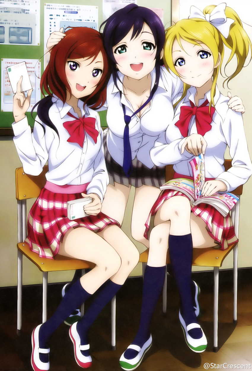 nishikino maki, tojo nozomi, and ayase eli (love live! and 1 more)