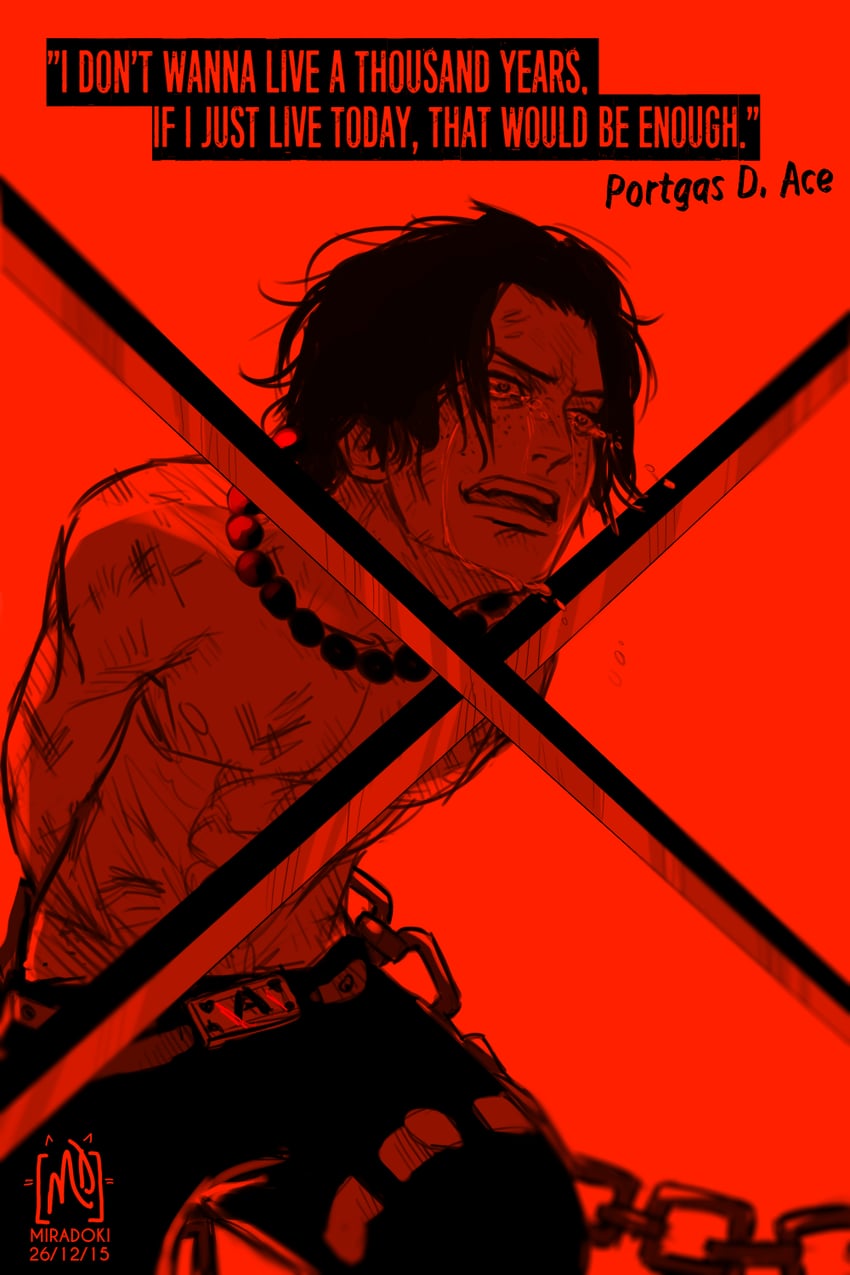 portgas d. ace (one piece) drawn by miradoki