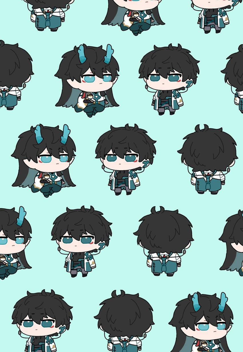 dan heng (honkai and 1 more) drawn by omochi_binta