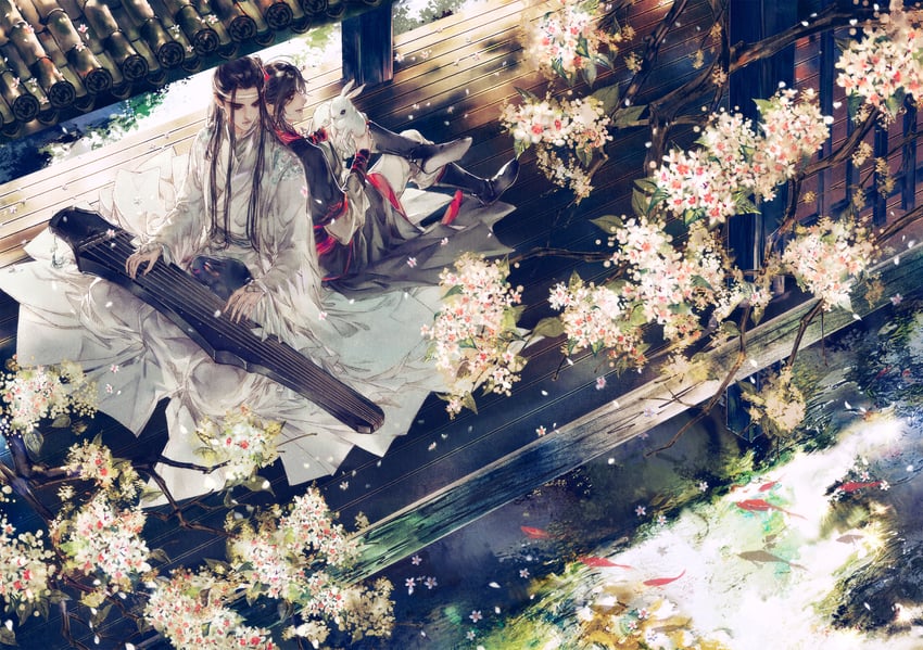 wei wuxian and lan wangji (modao zushi) drawn by starember